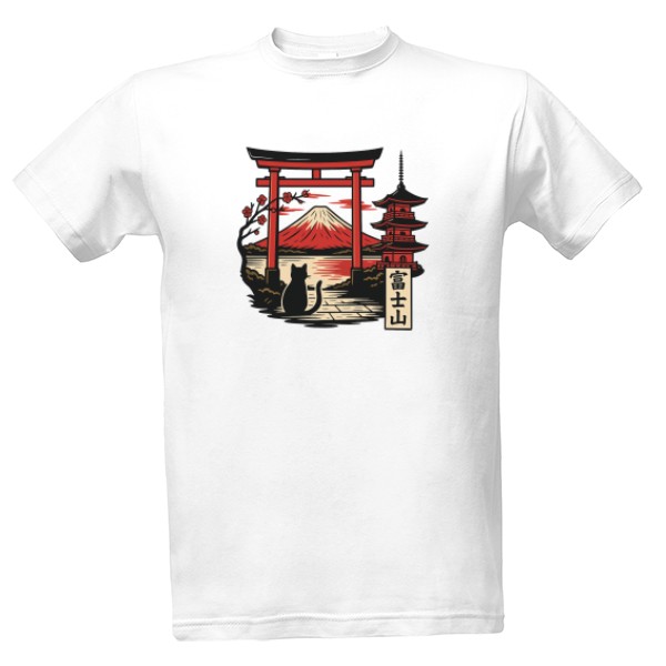 Mount Fuji a kočka
